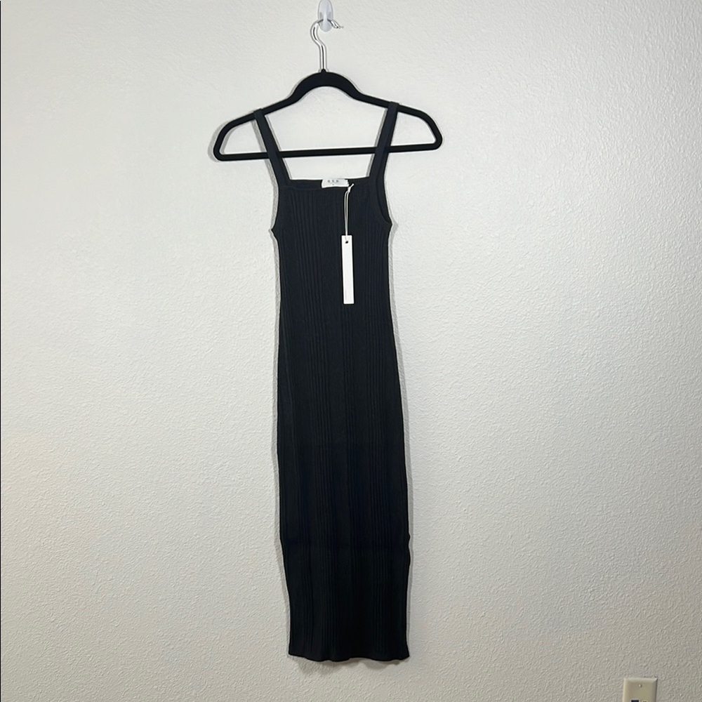 Revolve One Grey Day Freya Midi Dress in Asphalt Cotton Cashmere Blend Small - Picture 2 of 8